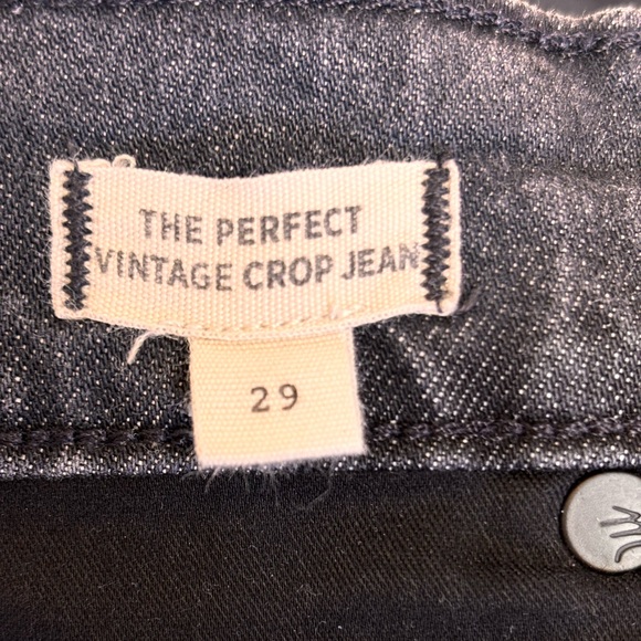 Madewell The Perfect Vintage Crop Jean Size 29 Lunar Wash Black Denim - Picture 12 of 15